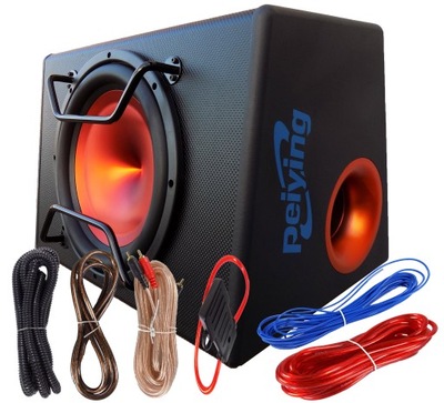 AKTYWNA CAJA TUBA BASOWA SUBWOOFER 1000W REFORZADOR CABLES SÚPER BASS  