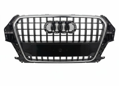 Решітка радіатора решітка радіатора audi q3 i 8u 2011 2012 2013 2014 2015 чорний блиск s-line фото №1