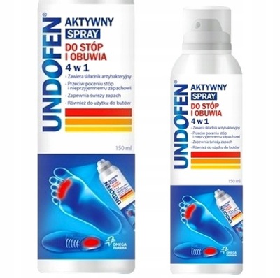 UNDOFEN Aktywny spray do stóp i obuwia 4w1 150ml