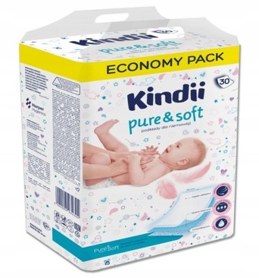 KINDII PODKŁADY DO PRZEWIJANIA PURE SOFT 30SZT