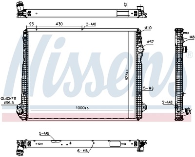 RADIATOR SYSTEM COOLING ENGINE 606322  