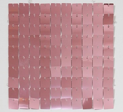 Panel dekoracyjny cekinowy 30 x 30 cm różowy