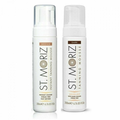 Zestaw 2 profesjonalnych St Moriz Instant Tanning Mousse