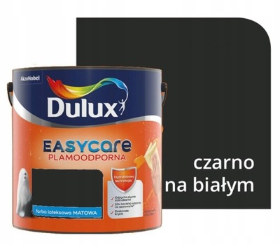 FARBA DULUX EASYCARE CZARNO NA BIAŁYM 2,5L