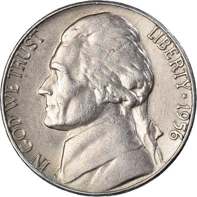 Moneta, USA, Jefferson Nickel, 5 Cents, 1956, Phil