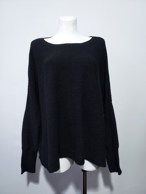 GESTUZ czarny sweter oversize wiskoza