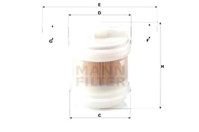 MANN-FILTER ФИЛЬТР ТОПЛИВА KIA PRIDE MAZDA 121 I 121 II 323 II 323 III