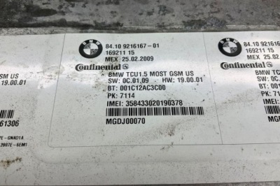 Модуль блютуз bmw 7 f01, f02 9216167 3.0l дизель 2009 фото №1