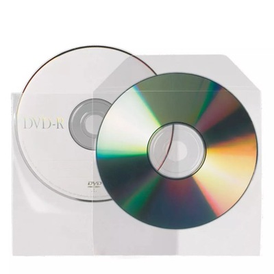 Kieszeń 3L x 25 szt. na CD/DVD z klapką 125x128 mm