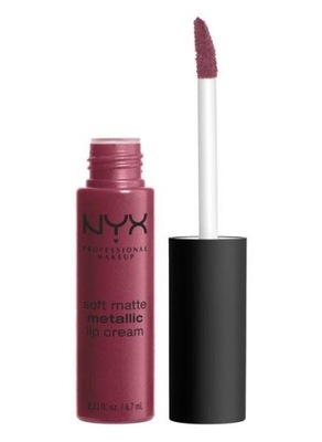 NYX SOFT MATTE METALLIC LIP CREAM - Metaliczna pomadka do ust Madrid