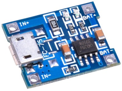 Moduł do ładowania akumulatorów TP4056 ładowarka Li-ION 18650 na microUSB