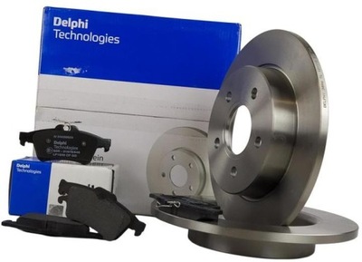 DELPHI DISCOS + ZAPATAS PARTE TRASERA FORD FOCUS C-MAX 265MM  