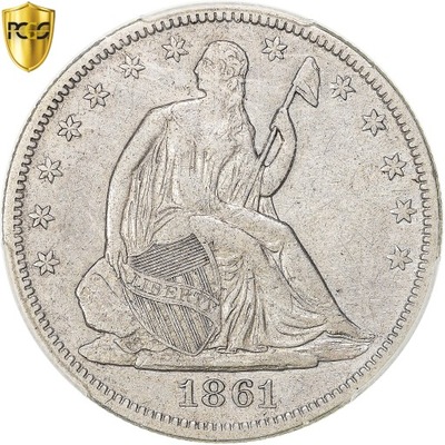 Moneta, USA, Seated Liberty Half Dollar, 1861, U.S
