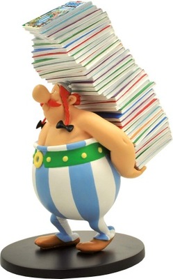 OBELIX PILE OF COMICS COLLECTIBLE FIGURINE (FIGURKA)