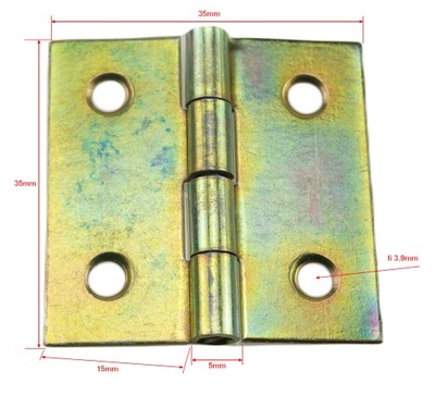 Zawias meblowy splatany 35 x 35 mm