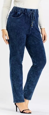Spodnie bawełna imitacja jeans 42-54 tu 42/44