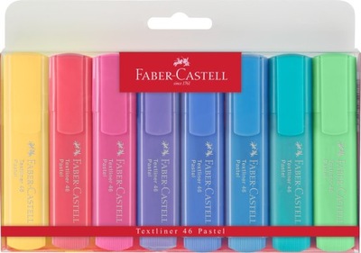 Zakreślacze FABER CASTELL 1546 pastelowe 8 kolorów