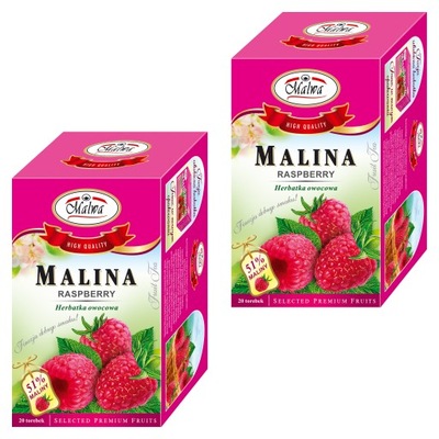 HERBATA OWOCOWA MALINA MALWA TEA 2x20 TOREBEK BIO