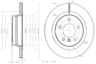 MAXGEAR DISKAI STABDŽIŲ 2SZT. BMW T E87 E90 04- Z PAVIRŠIUS 