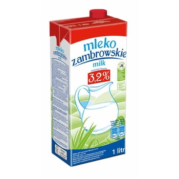 Mleko Zambrowskie UHT 3,2% Mlekpol 12x1l