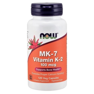 Now Vitamin K-2 MenaqQ7 MK7 100mcg 120kap Vege Witamina K2