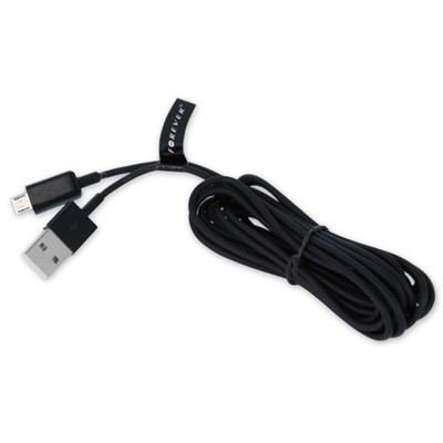 Kabel USB microUSB 3m czarny