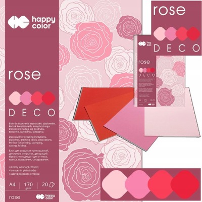 HAPPY COLOR BLOK TECHNICZNY A4 170G DECO ROSE