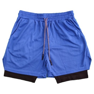 Men's Double Layer Shorts 2-in-1 Lined Mesh Drawst