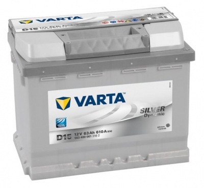 BATERÍA VARTA SILVER D15 12V 63AH 610A P+  