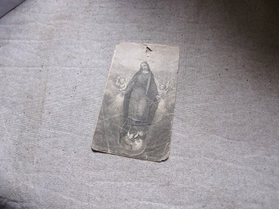 święty obrazek MATKA BOSKA Pamiątka od siostry Maryi 1890