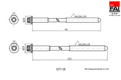 FAI TORNILLOS CULATA DE CILINDROS HYUNDAI TERRACAN 2.9CRDI 03-  