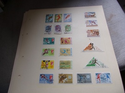 kilkadziesiat znaczków pocztowych SPORT MEKSYK ZSRR 1970