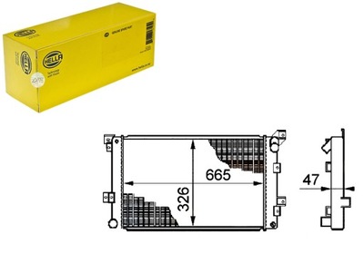 HELLA РАДІАТОР ДВИГУНА - СИСТЕМА ОХОЛОДЖУВАННЯ ДВИГУНА