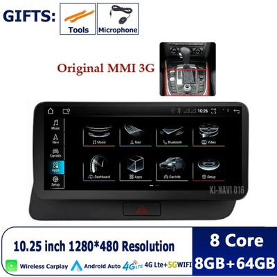 NAVEGACIÓN GPS PARA AUDI Q5 2009-2017 RHD CAR CARPLAY RADIO AUTO ANDROID 13  