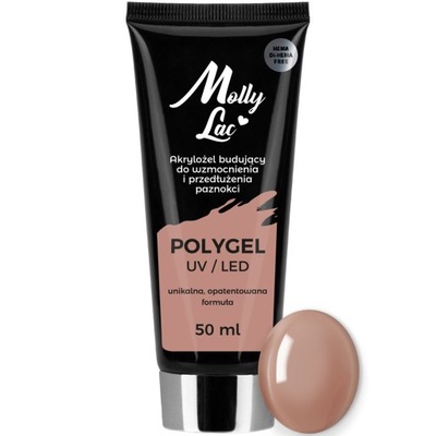 Akrylożel polygel MollyLac Brown 50ml