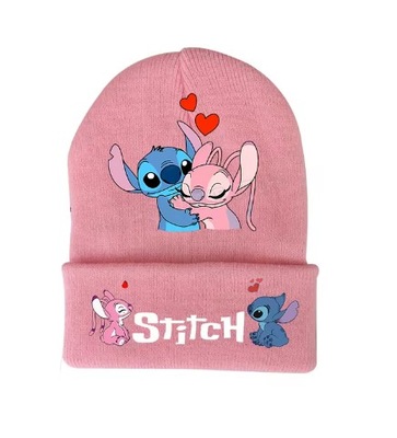 CZAPKA DZIANINOWA STITCH BEANIE ODWIJANA RÓŻOWA