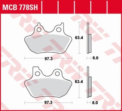 TRW TRINKELĖS STABDŽIŲ XL 883 99-03, XL 1200 , FLHRI / FLSTC / FXD 1450, GAL. 