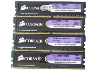 Pamięć DDR2 8GB 1066MHz PC8500 Corsair XMS2 4x 2GB