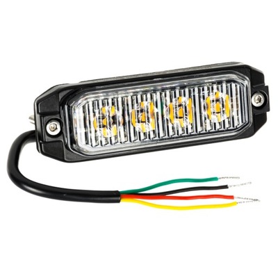 LAMP 4 LED WARNING STROBOSKOP AID CAR TRAILER  