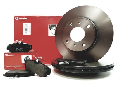 BREMBO TARCZE+KLOCKI ПЕРЕД ALMERA N16 PRIMERA P11