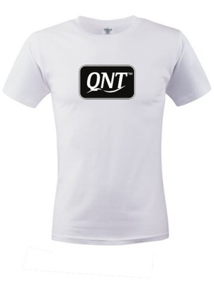 QNT T-Shirt Biała Koszulka Męska 100% Bawełna - XL