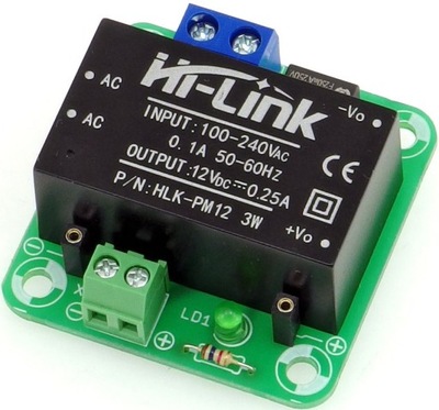 Moduł zasilacza 12V z HLK-PM12, AVT5785/12V C