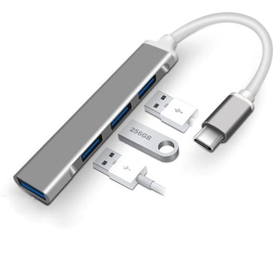 Przejściówka HUB USB-C 3.1 do 3xUSB 2.01xUSB 3.0