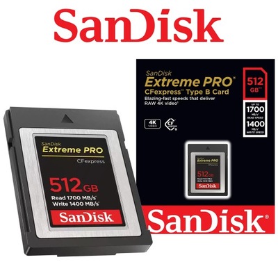 Karta SanDisk Extreme Pro CFexpress typu B 512GB