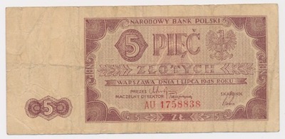 3647. 5 zł 1948 - AU - st. 4+