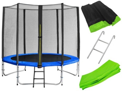 TRAMPOLINA OGRODOWA z siatką dla dzieci 244cm 8FT