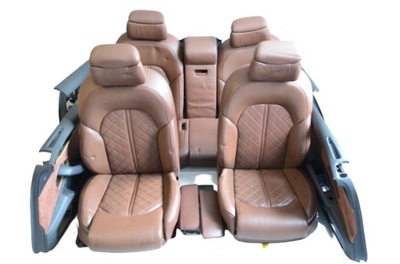 Audi a8 4h d4 комплект сидінь шкіра коричневий elekrtyka фото №1