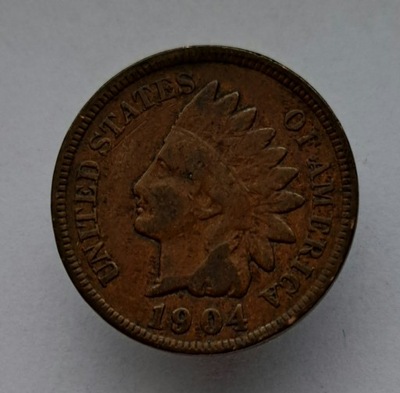 USA 1 cent, 1904r. Indianin BCM