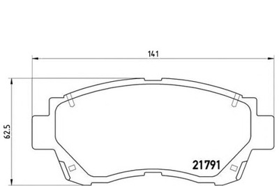Brembo гальмівні колодки гальмівні lexus es 3.0 mcv30_. mcv2 фото №1