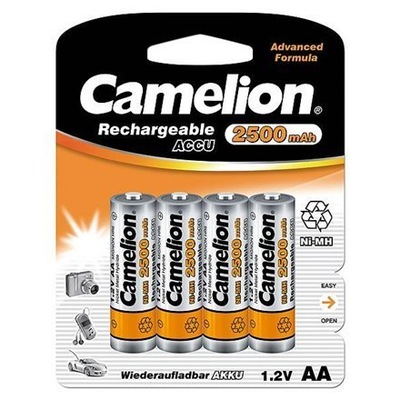 Camelion AA/HR6, 2500 mAh, Rechargeable Batteries